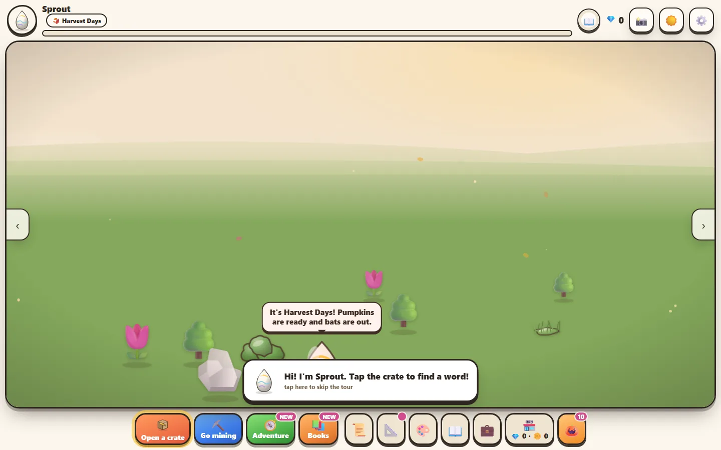 Screenshot of Wordcraft Valley